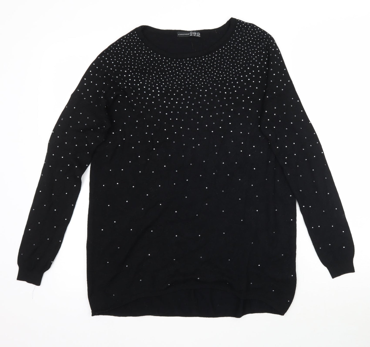 Atmosphere Womens Black  Knit Pullover Jumper Size 6
