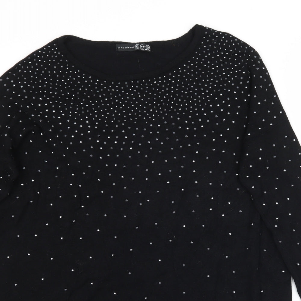 Atmosphere Womens Black  Knit Pullover Jumper Size 6