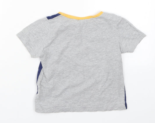 Preworn Boys Blue   Basic T-Shirt Size 3-4 Years  - Harry Potter Hogwarts