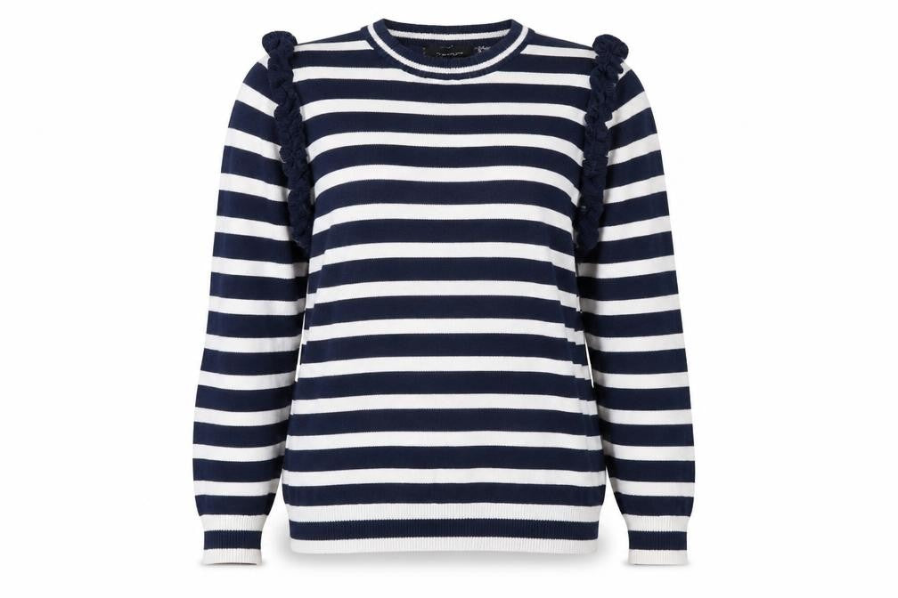 Atmomsphere Womens Blue Striped Knit Pullover Jumper Size 12