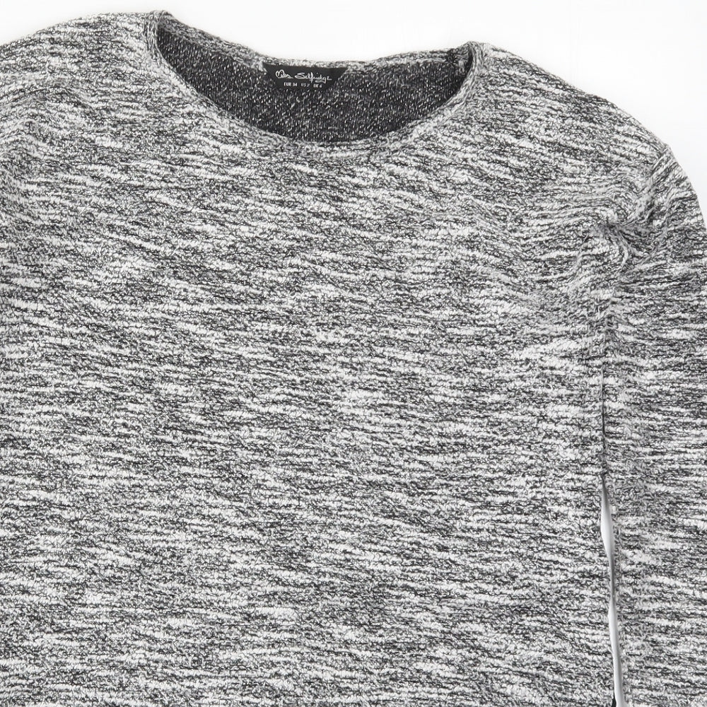 Miss Selfridge Womens Grey  Knit Pullover Jumper Size 6