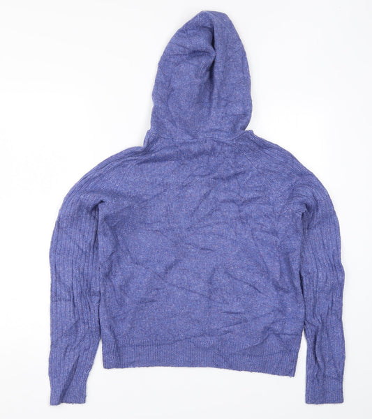 Marks and Spencer Womens Blue  Knit Pullover Hoodie Size XS