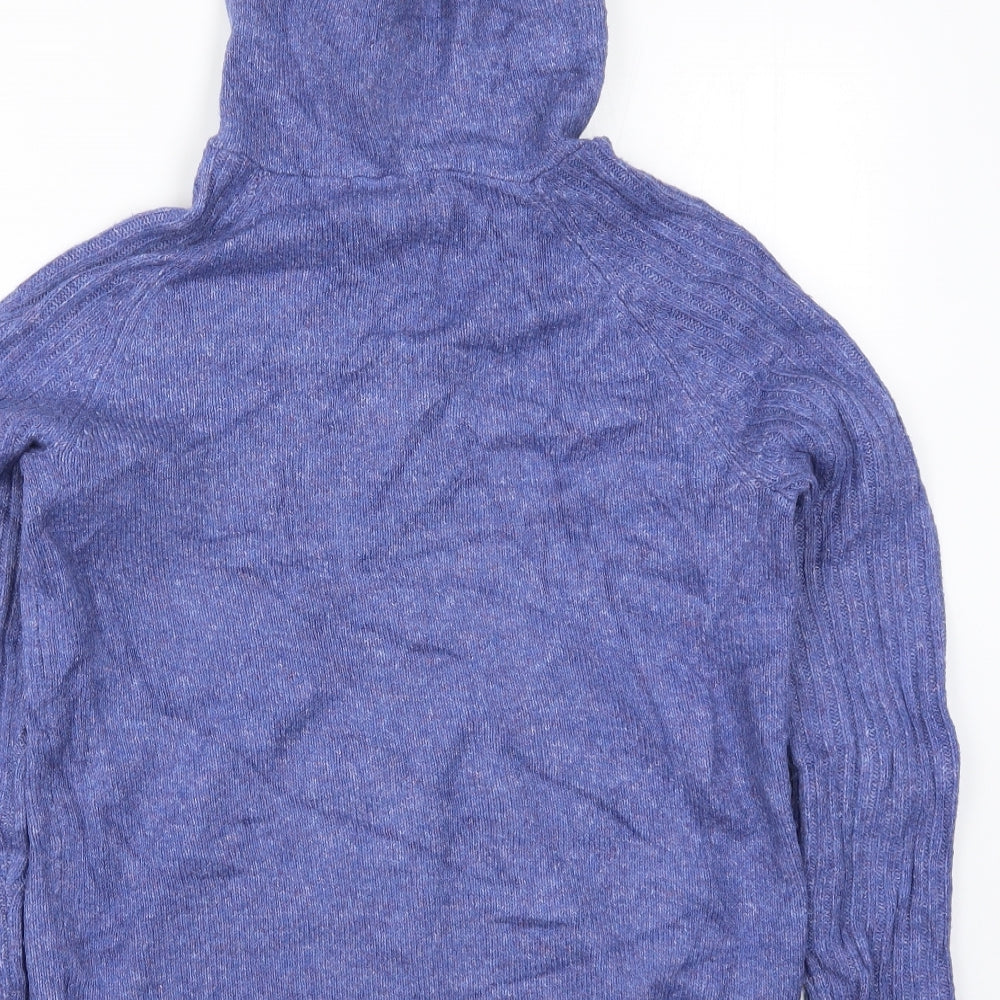 Marks and Spencer Womens Blue  Knit Pullover Hoodie Size XS