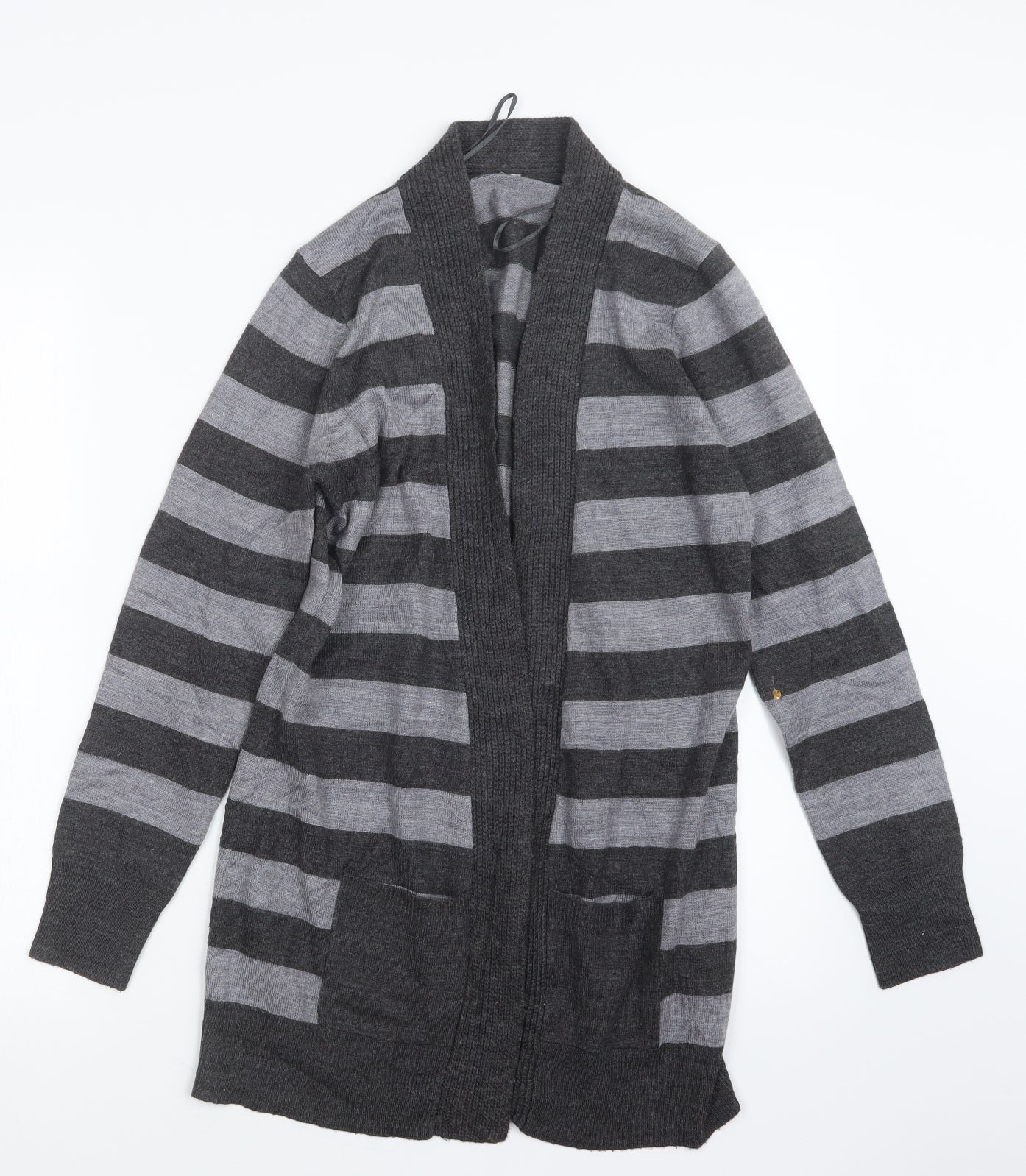 BHS Womens Grey  Knit Cardigan Jumper Size 8