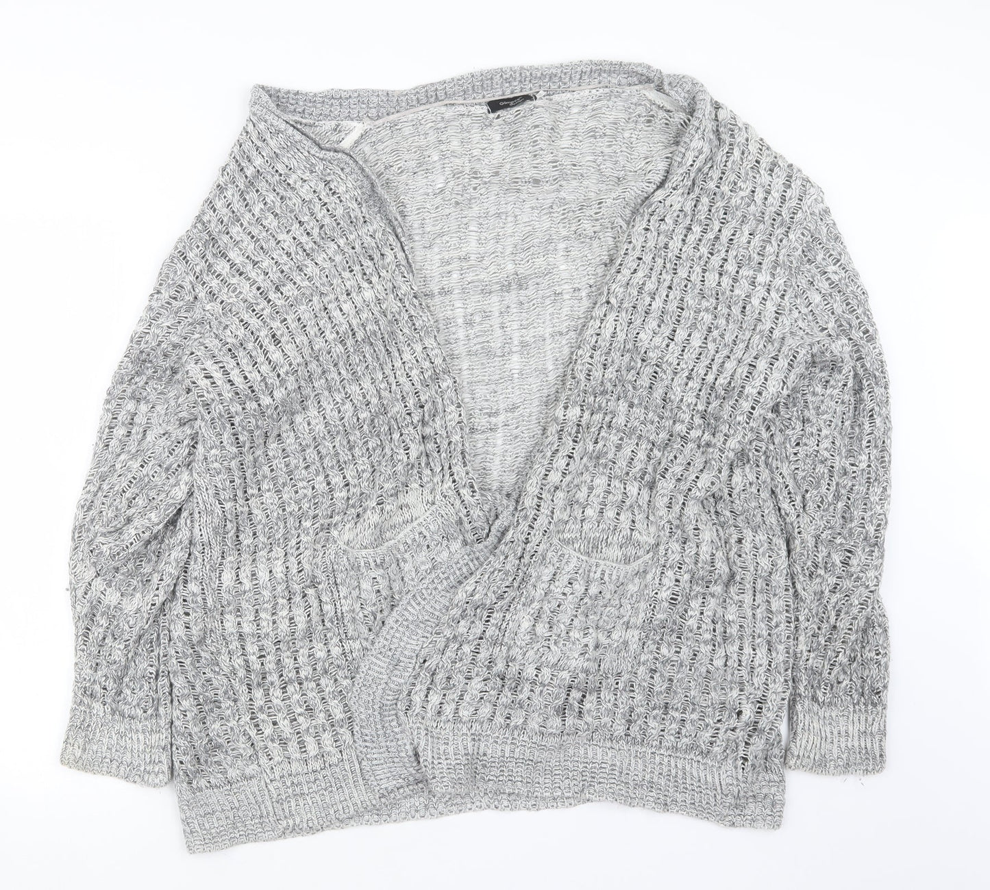 Glimpse Design Womens Grey  Knit Cardigan Jumper Size M