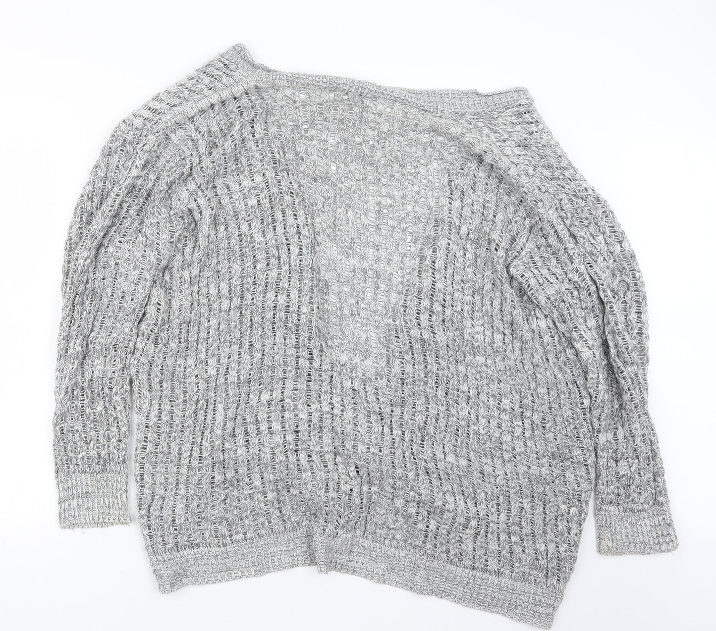 Glimpse Design Womens Grey  Knit Cardigan Jumper Size M