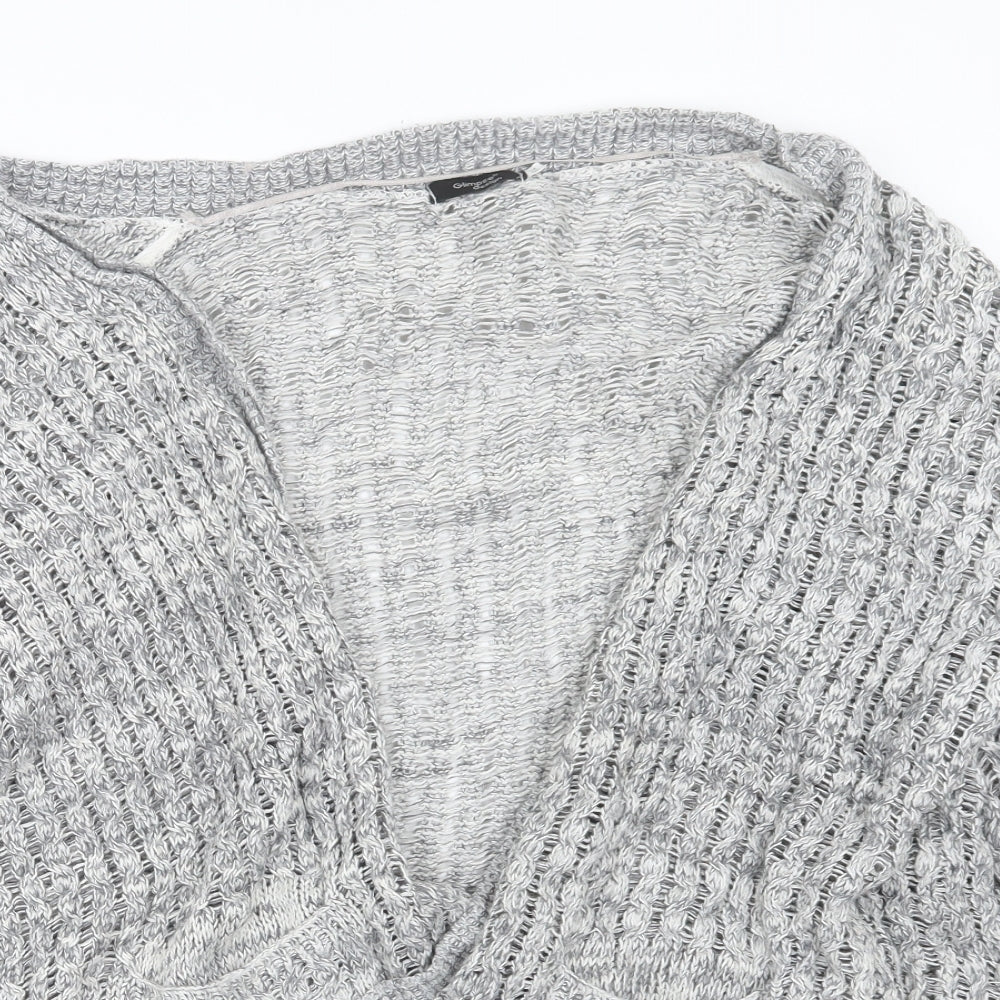 Glimpse Design Womens Grey  Knit Cardigan Jumper Size M