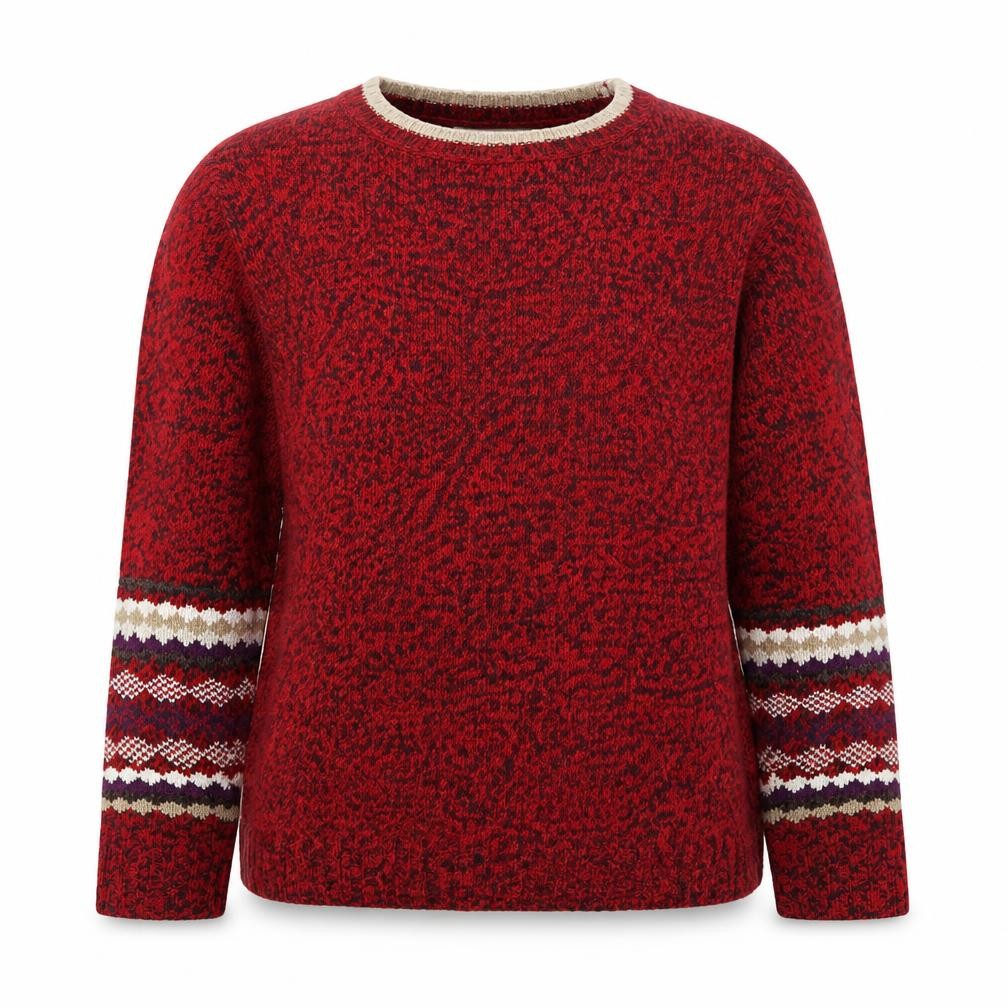 Damart Womens Red  Knit Pullover Jumper Size 8