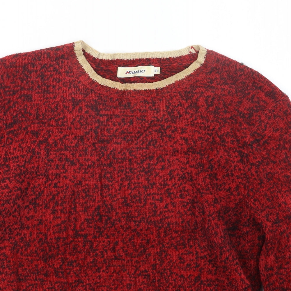 Damart Womens Red  Knit Pullover Jumper Size 8