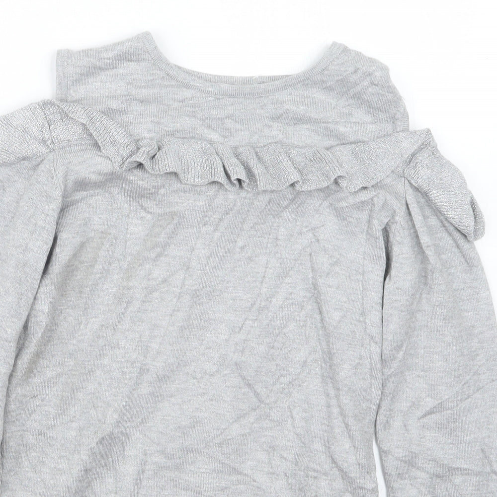 Miss E-vie Girls Grey   Pullover Jumper Size 11-12 Years