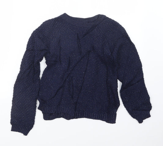 Gap Girls Blue  Knit Pullover Jumper Size 10-11 Years