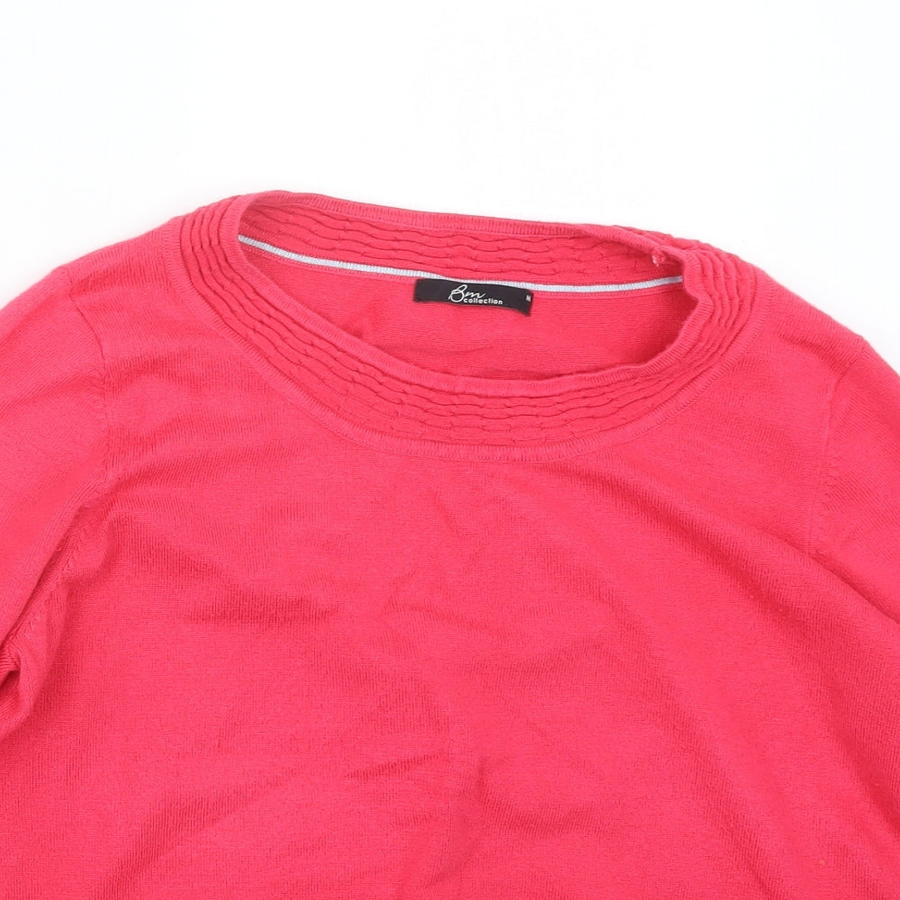 BM Womens Pink  Knit Pullover Jumper Size M