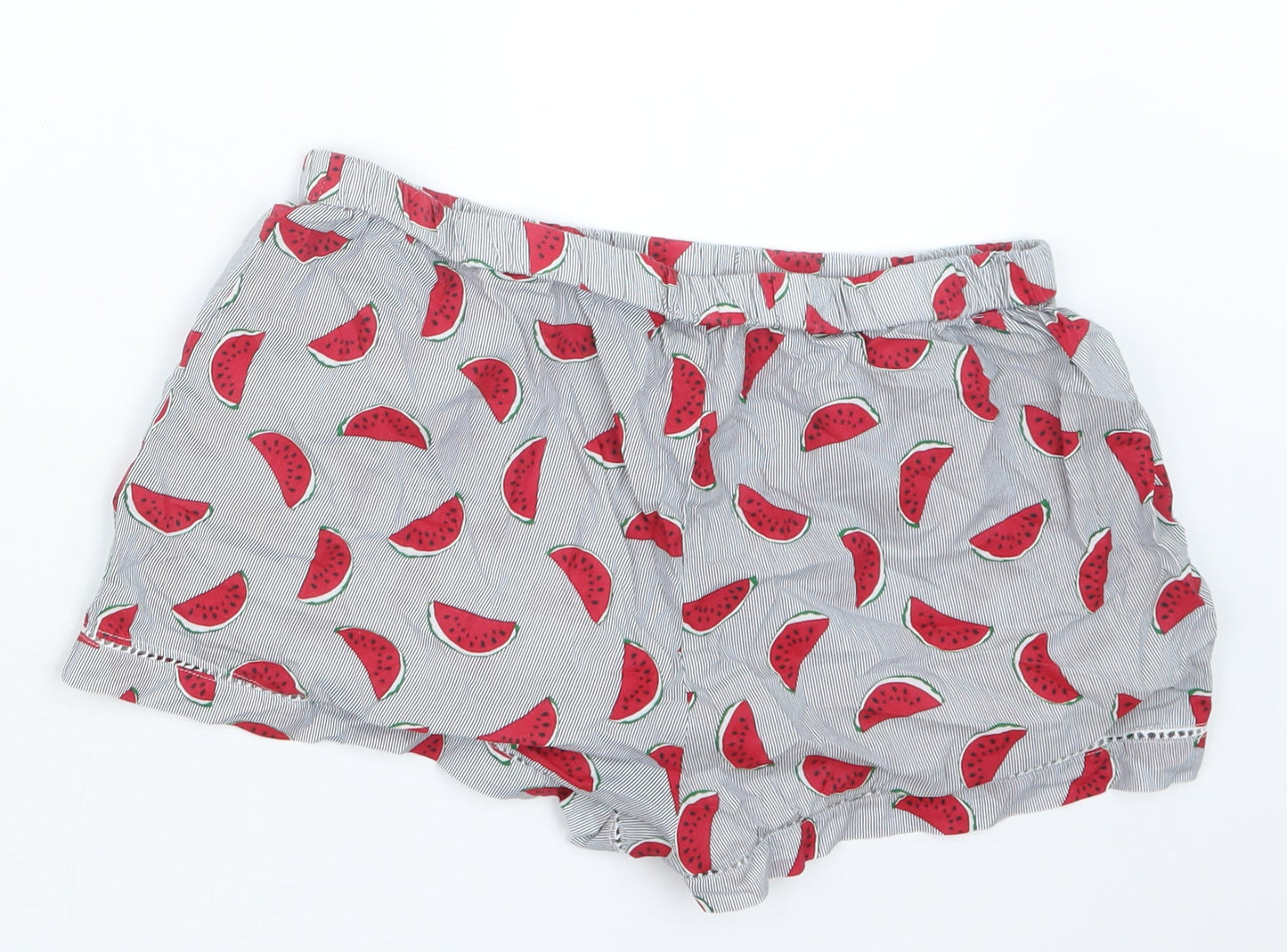 Preworn Womens Red Geometric  Hot Pants Shorts Size M