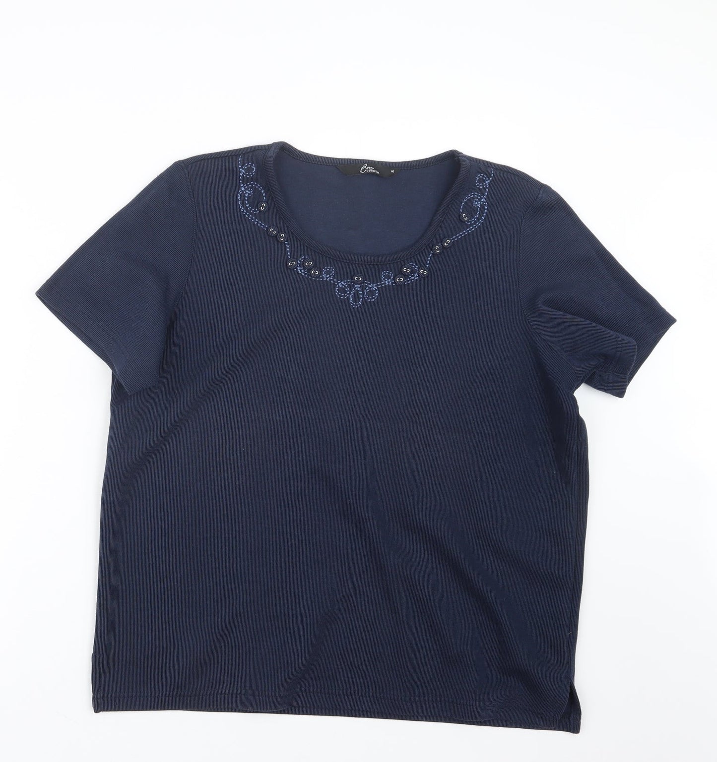 BM Womens Blue  Knit Pullover Jumper Size M