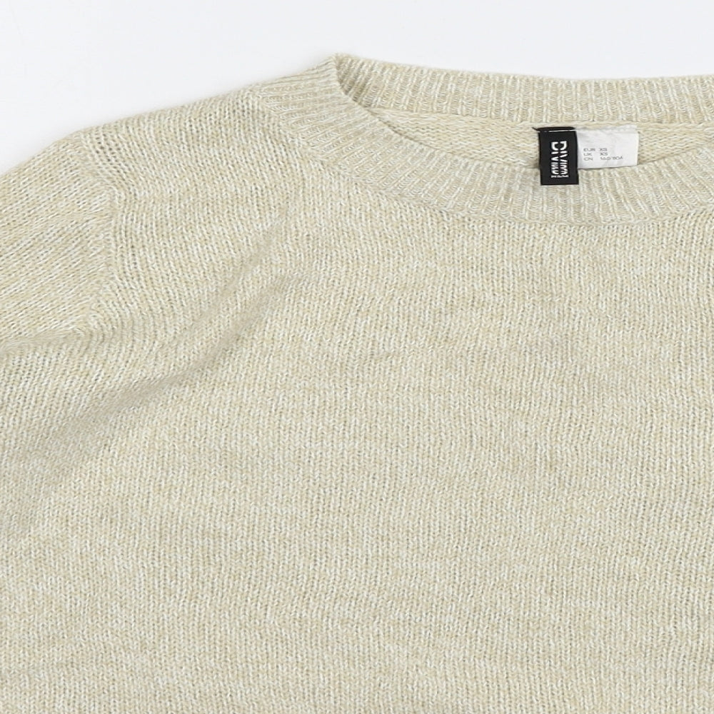 Divided Womens Beige  Knit Pullover Jumper Size XS