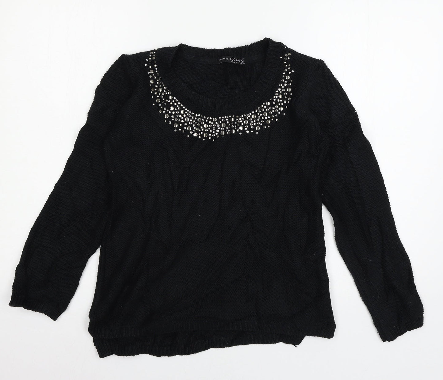 Atmosphere Womens Black  Knit Pullover Jumper Size 6