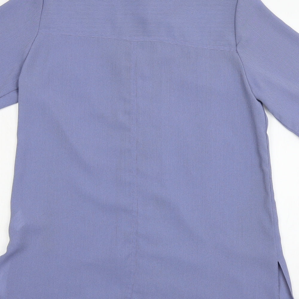 Award Womens Blue   Basic Button-Up Size 12