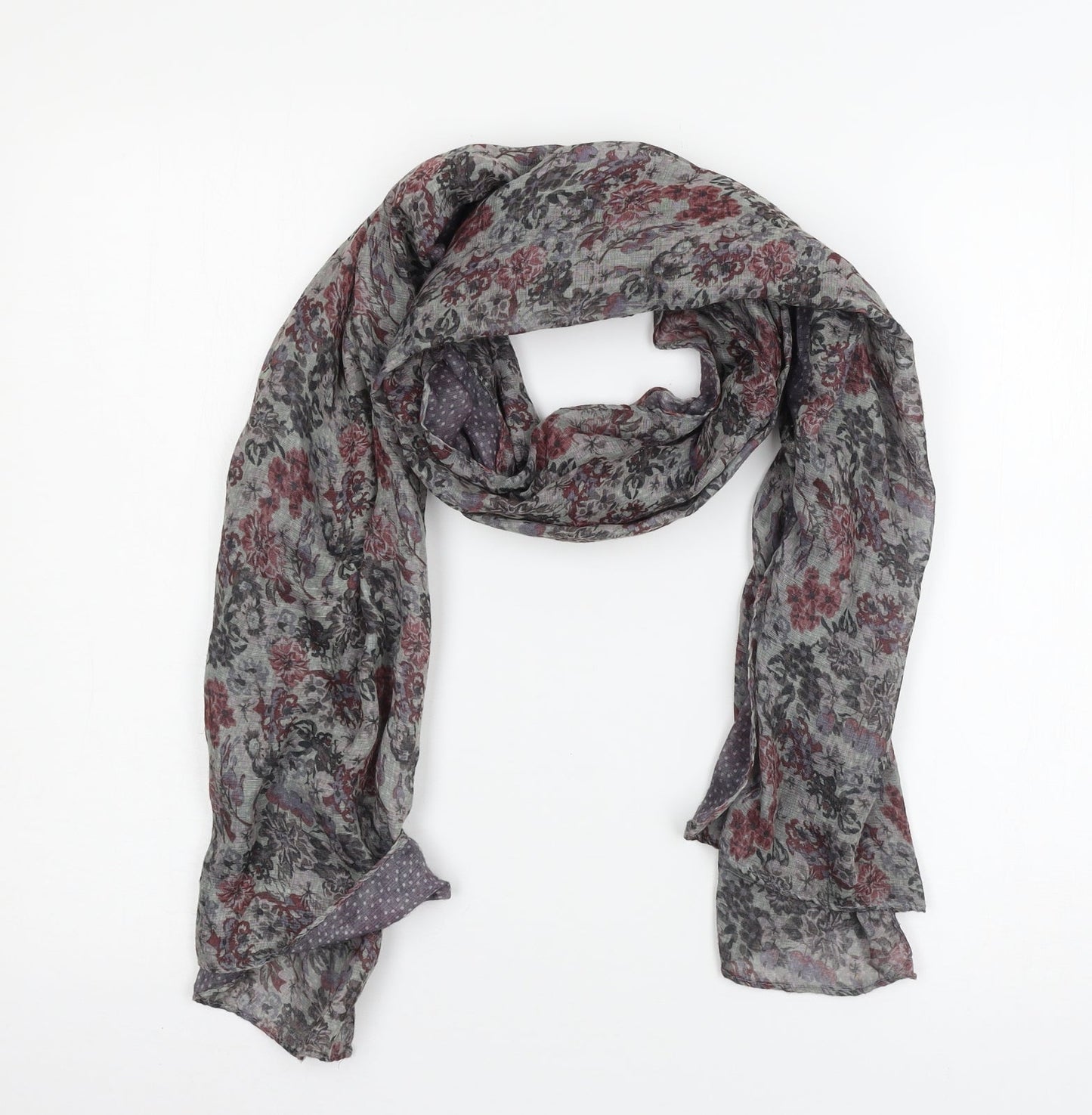 Preworn Womens Purple Floral   Scarf