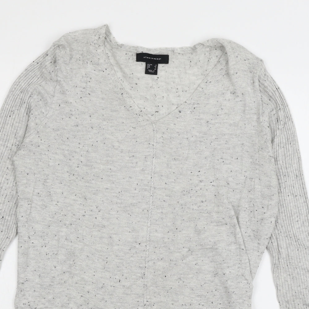 Atmosphere Womens Grey  Knit Pullover Jumper Size 8