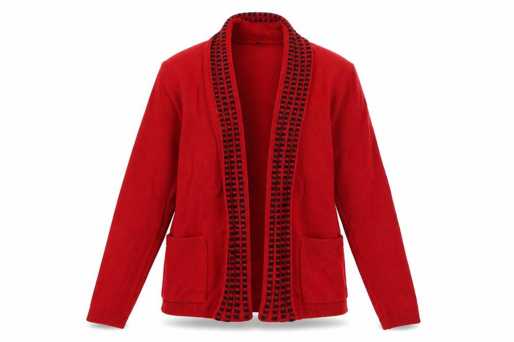 Insight Womens Red  Knit Cardigan Jumper Size M