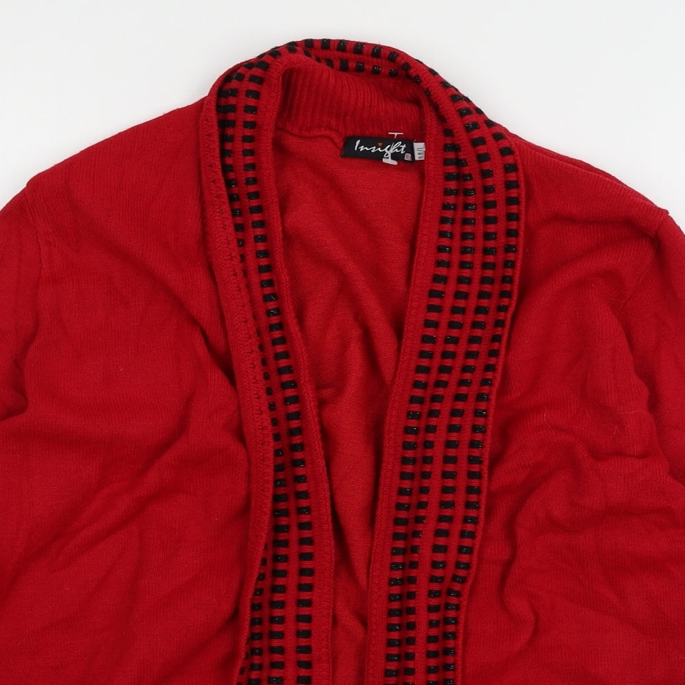 Insight Womens Red  Knit Cardigan Jumper Size M
