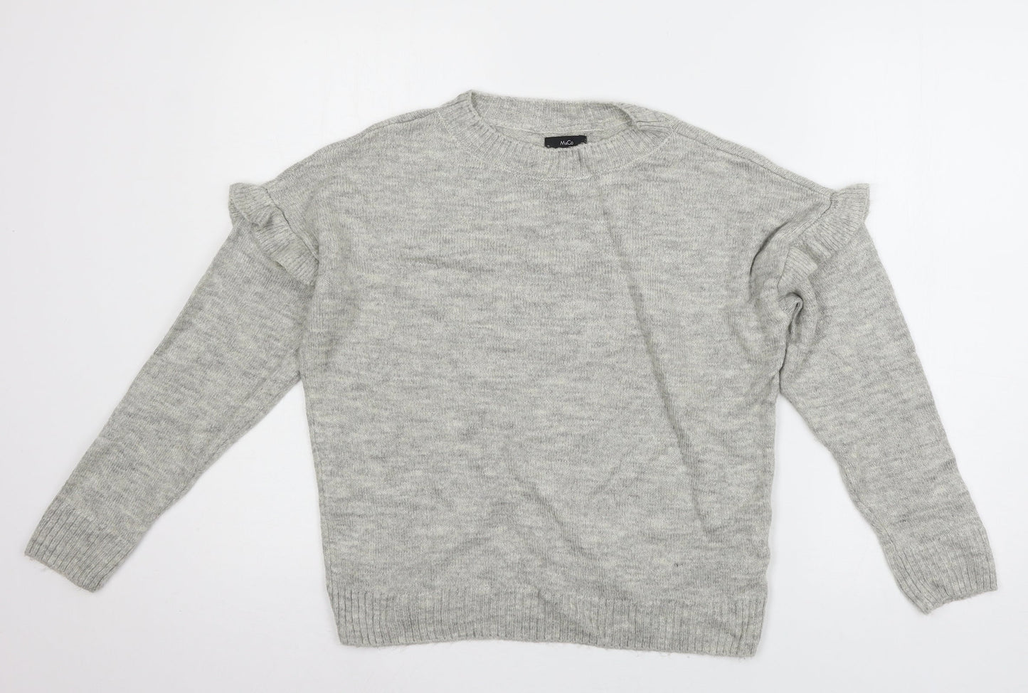 M&Co Womens Grey  Knit Pullover Jumper Size 10