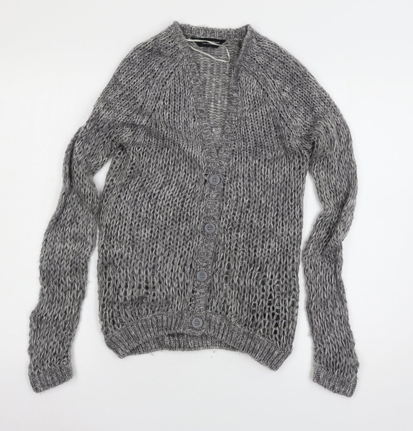 Dorothy Perkins Womens Grey  Knit Cardigan Jumper Size 6