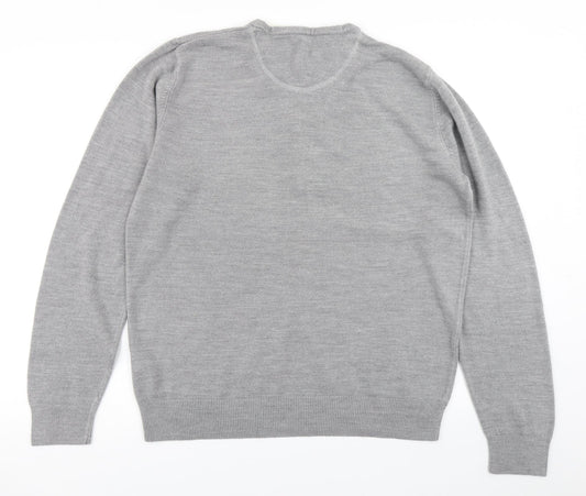 Burton Mens Grey  Knit Pullover Jumper Size L