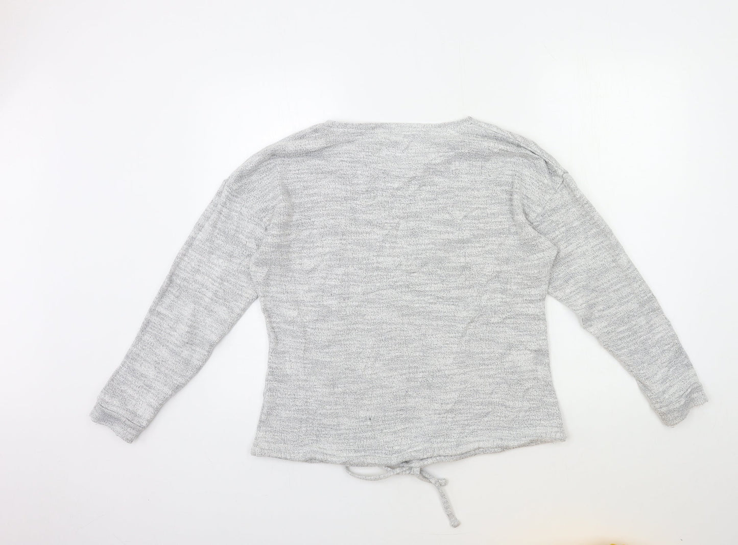 F&F Womens Grey  Knit Top Pyjama Top Size 8
