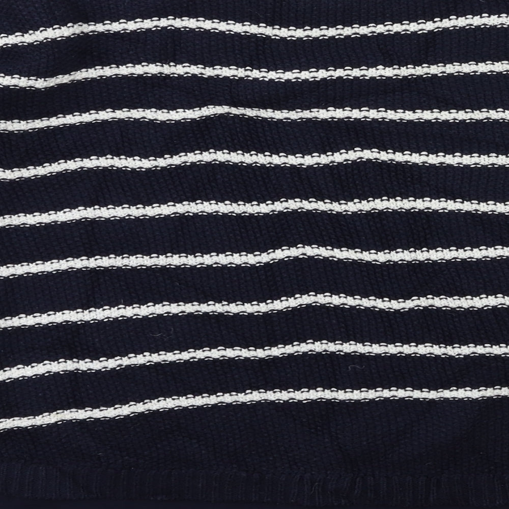 Yessica Womens Blue Striped Knit Pullover Jumper Size M