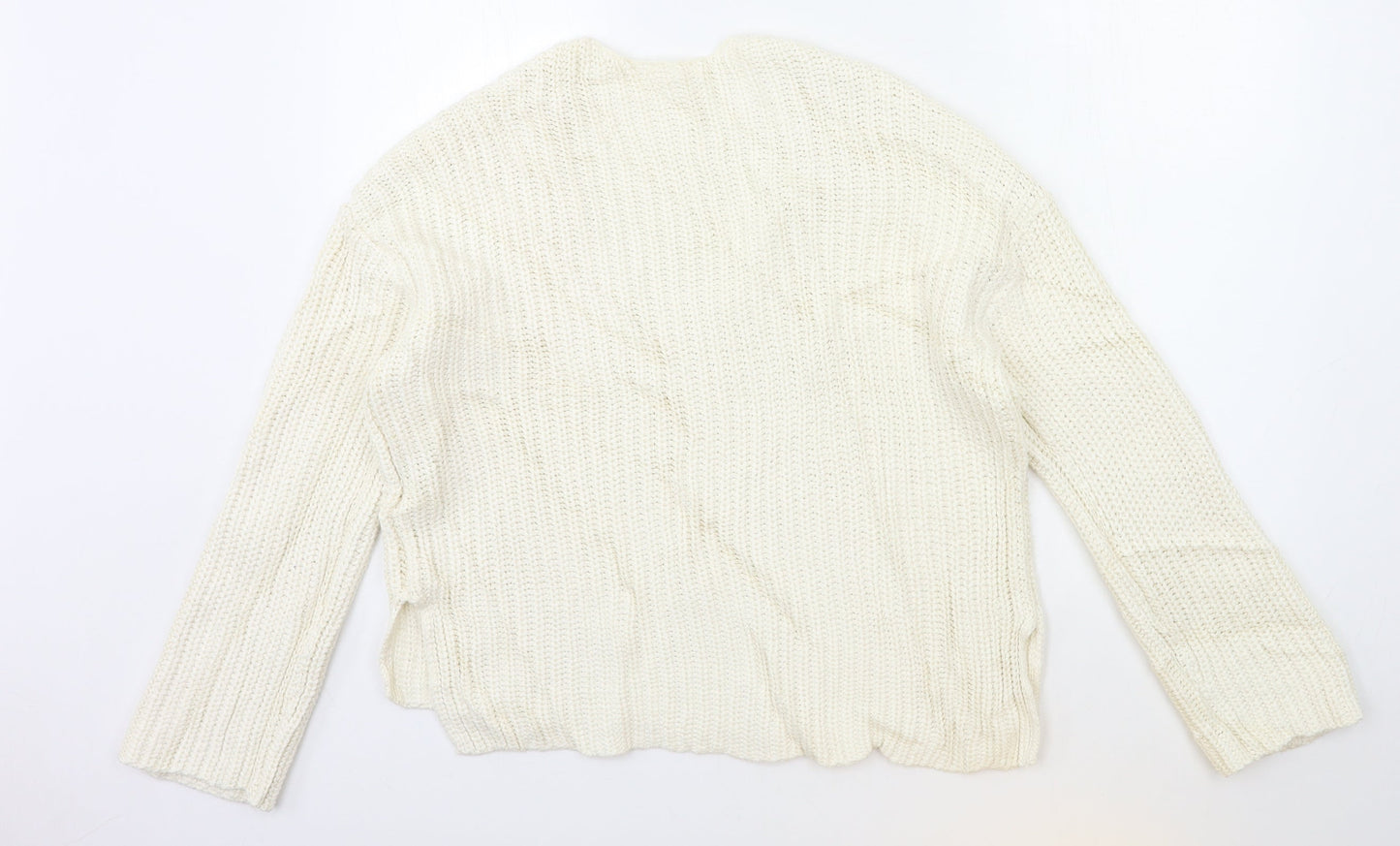H&M Womens Beige  Knit Pullover Jumper Size S