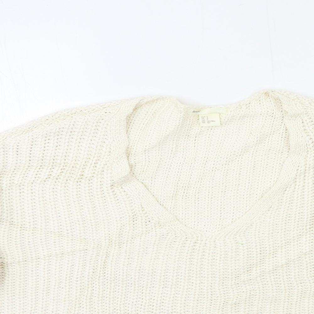 H&M Womens Beige  Knit Pullover Jumper Size S