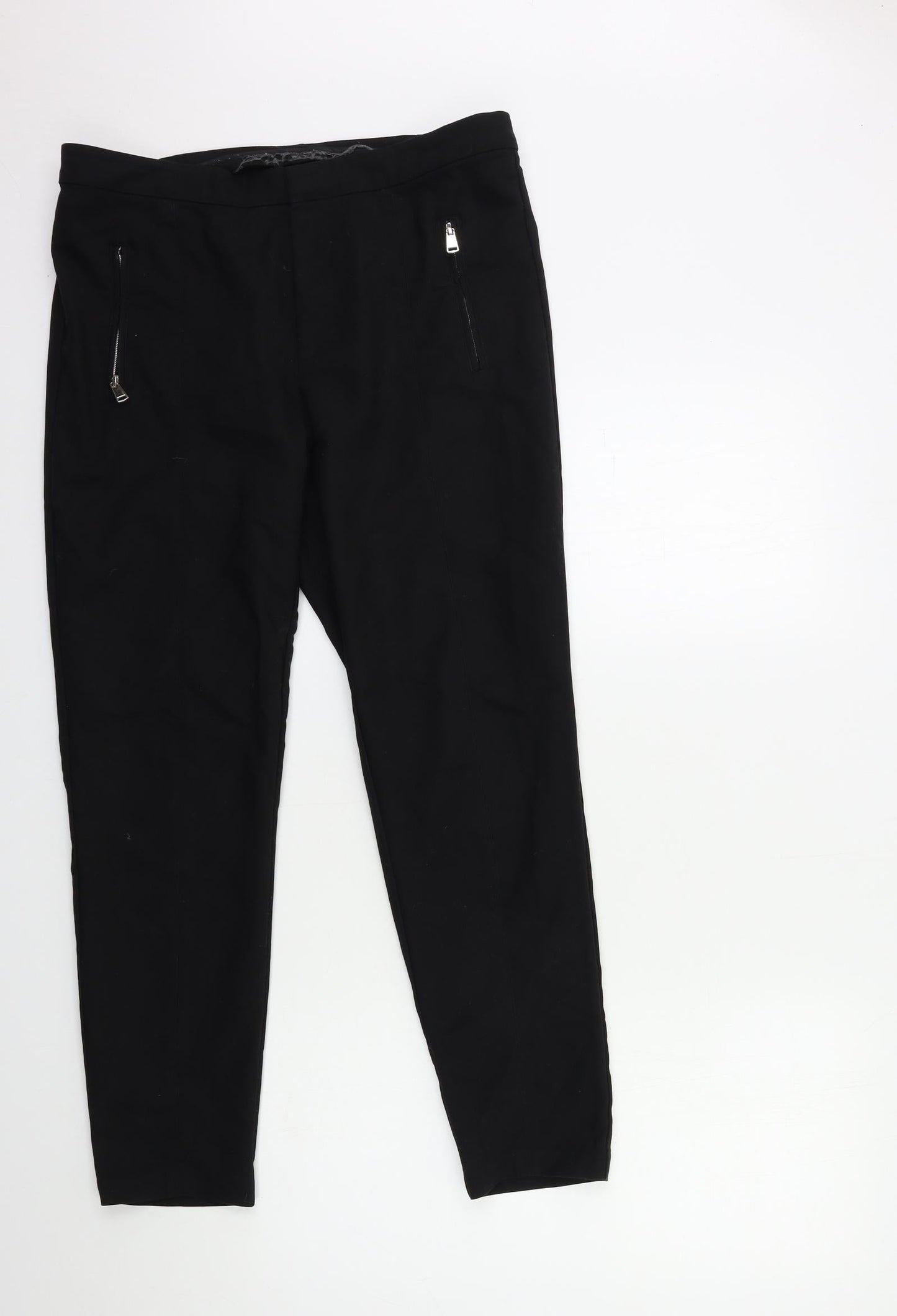Preworn Womens Black   Trousers  Size 32 in L27 in