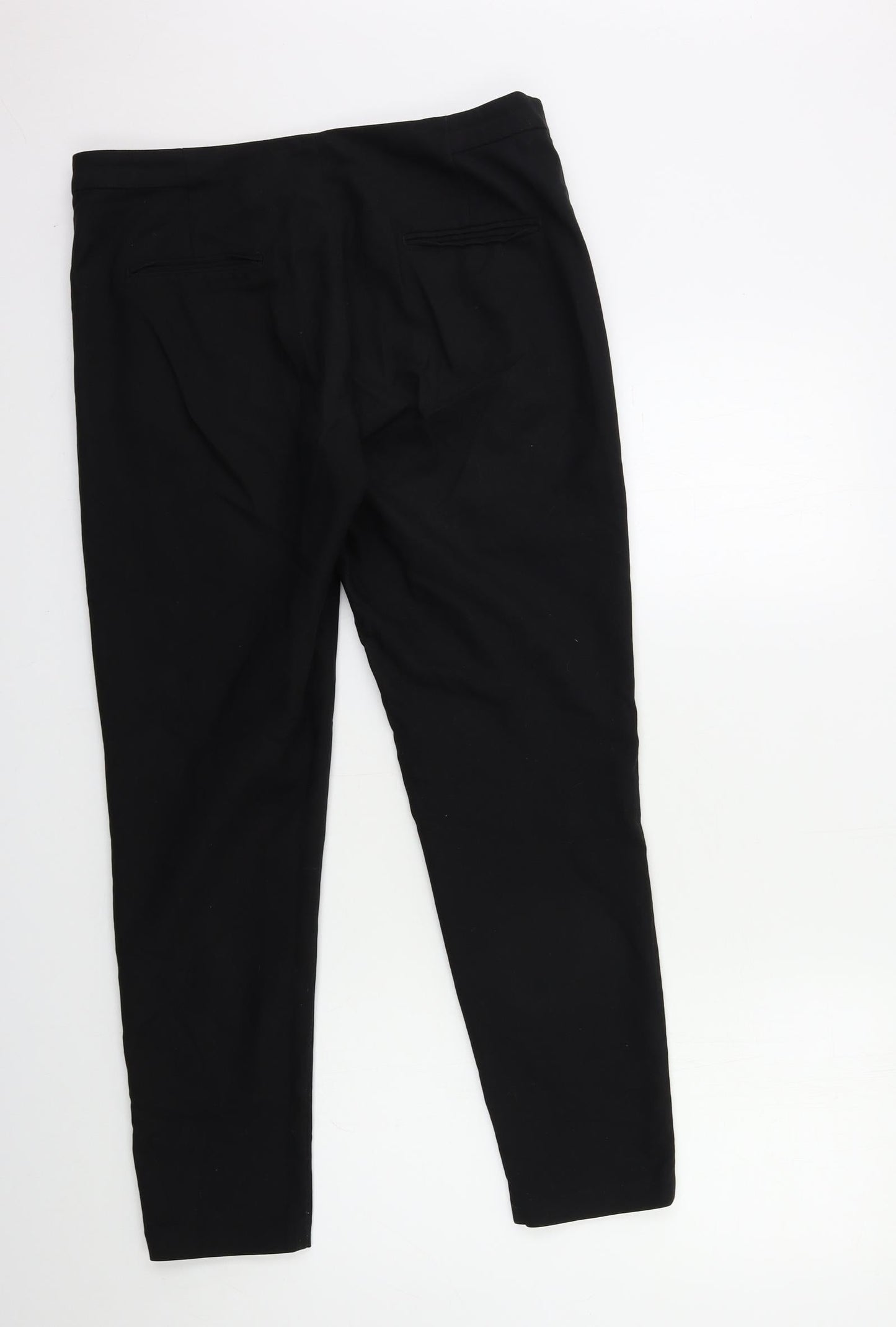 Preworn Womens Black   Trousers  Size 32 in L27 in