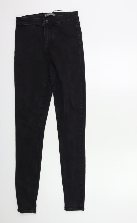 Denim & Co. Womens Black  Denim Skinny Jeans Size 10 L30 in