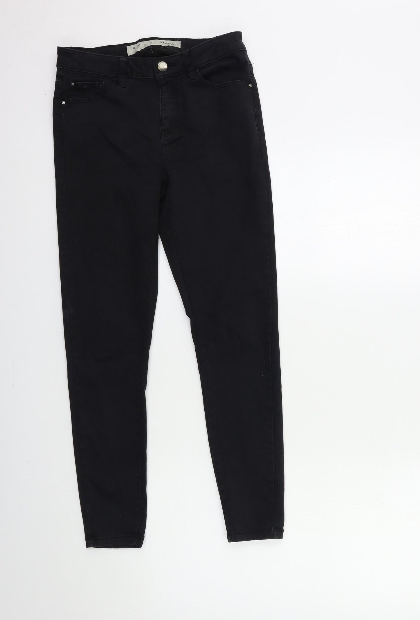 Denim & Co. Womens Black  Denim Skinny Jeans Size 10 L26 in