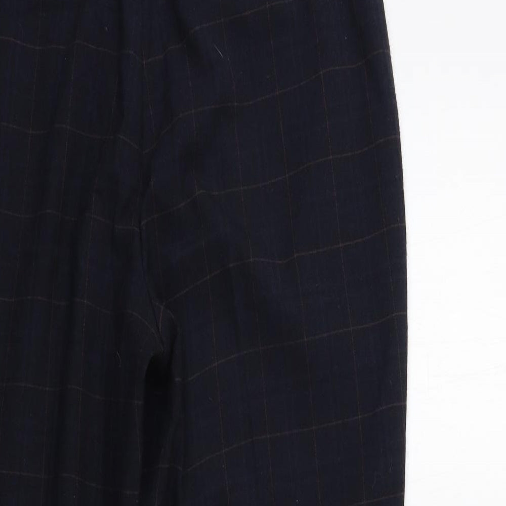 F&F Womens Blue Check  Trousers  Size 12 L27 in