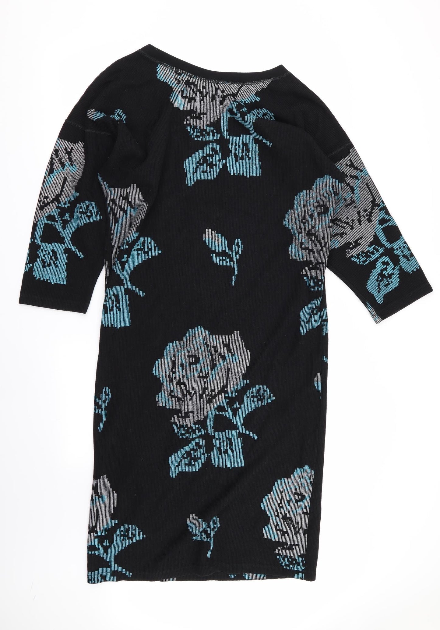 Preworn Womens Black Geometric  Fit & Flare  Size 10