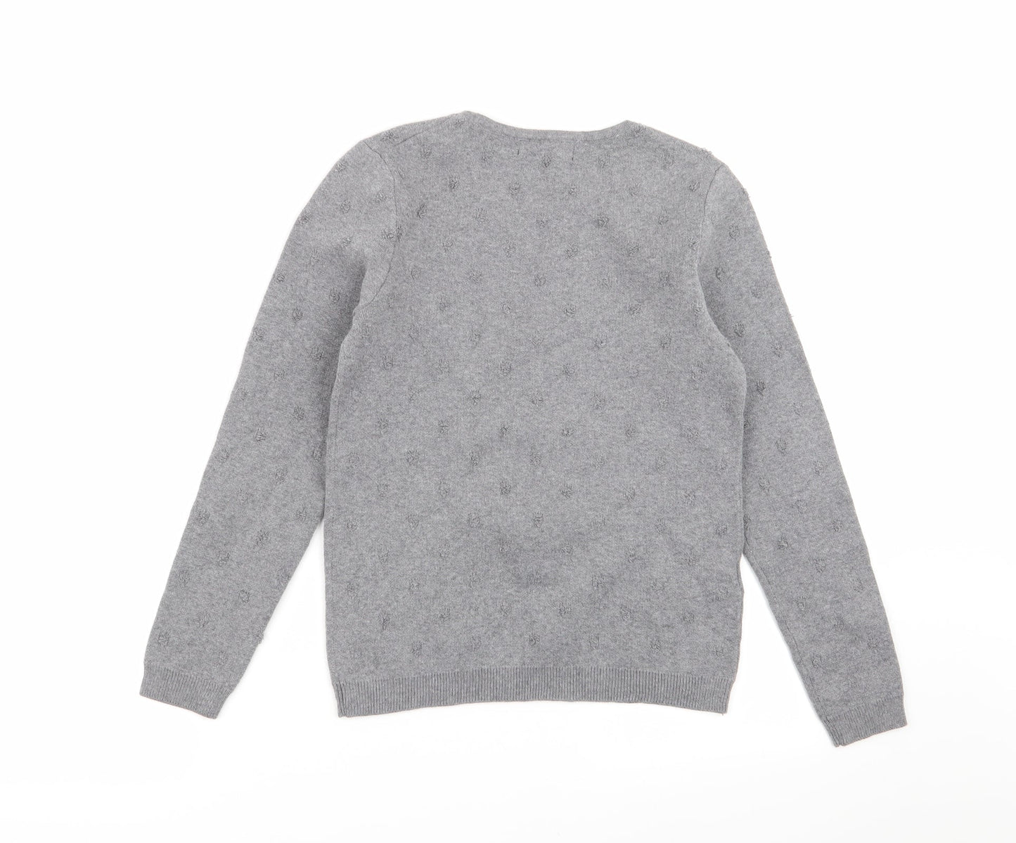 Mango Womens Grey Polka Dot  Pullover Jumper Size S
