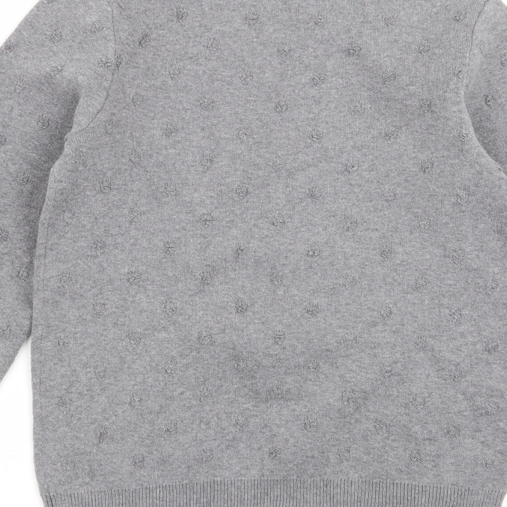Mango Womens Grey Polka Dot  Pullover Jumper Size S