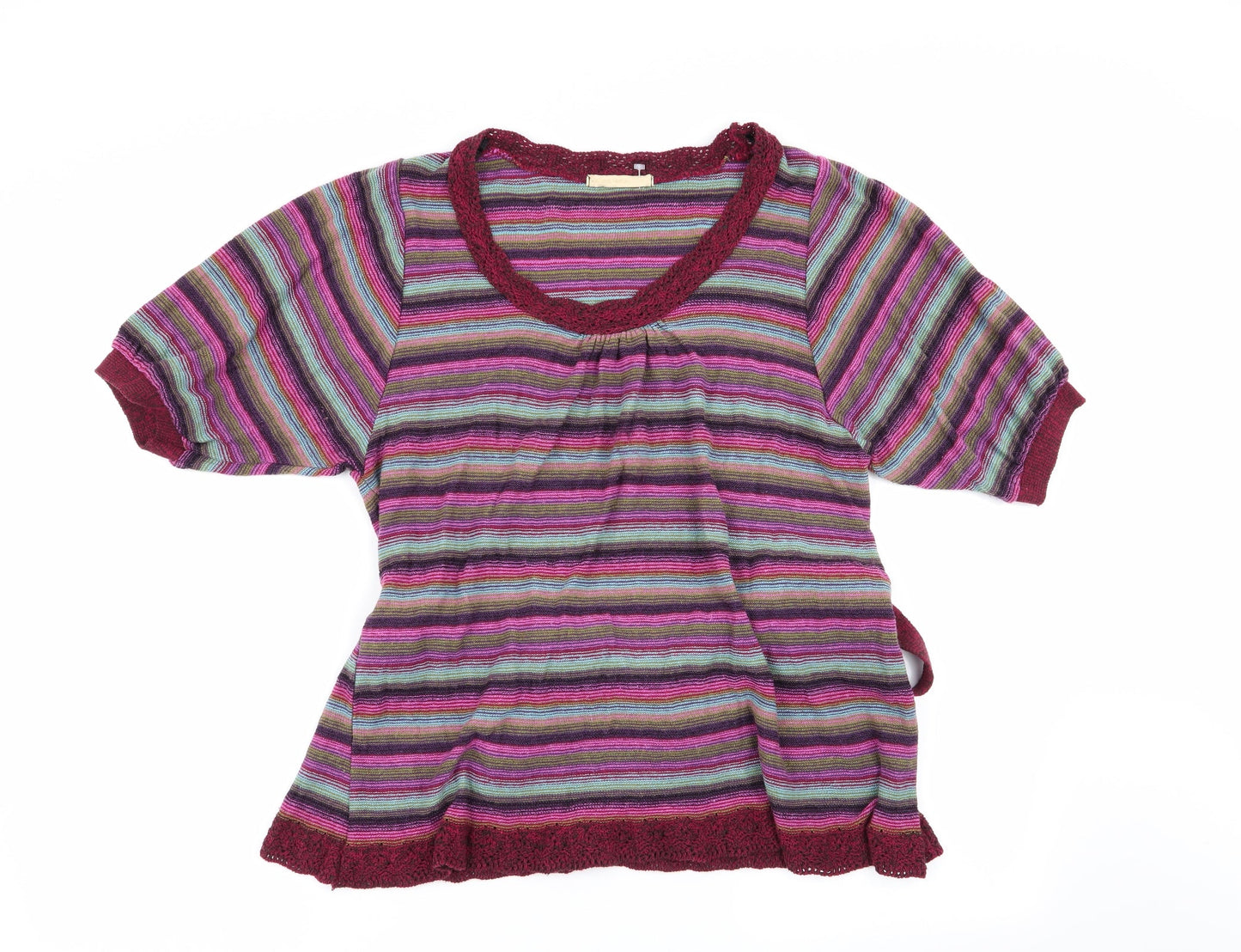 evie Womens Multicoloured Striped  Pullover Jumper Size 14
