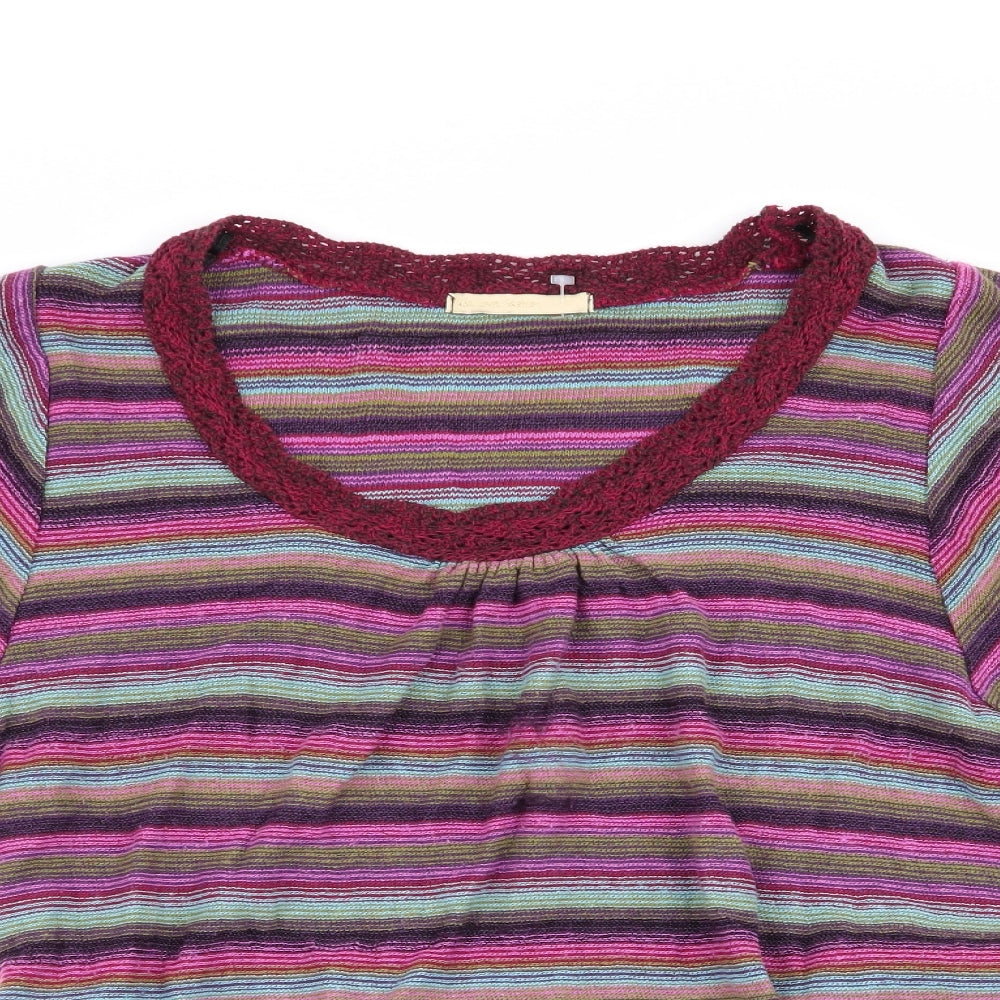 evie Womens Multicoloured Striped  Pullover Jumper Size 14
