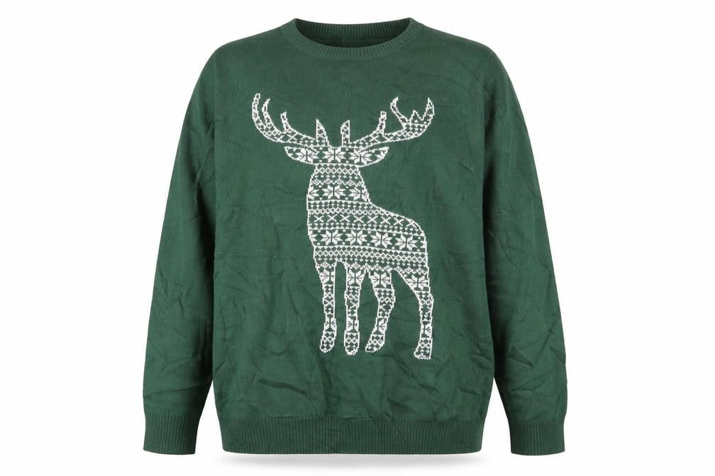 Avenue Womens Green Animal Print  Pullover Jumper Size L