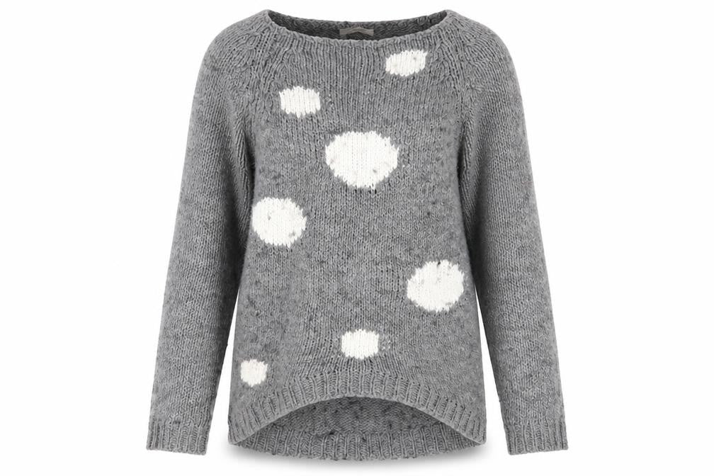 cocogio Womens Grey Polka Dot  Pullover Jumper Size 10