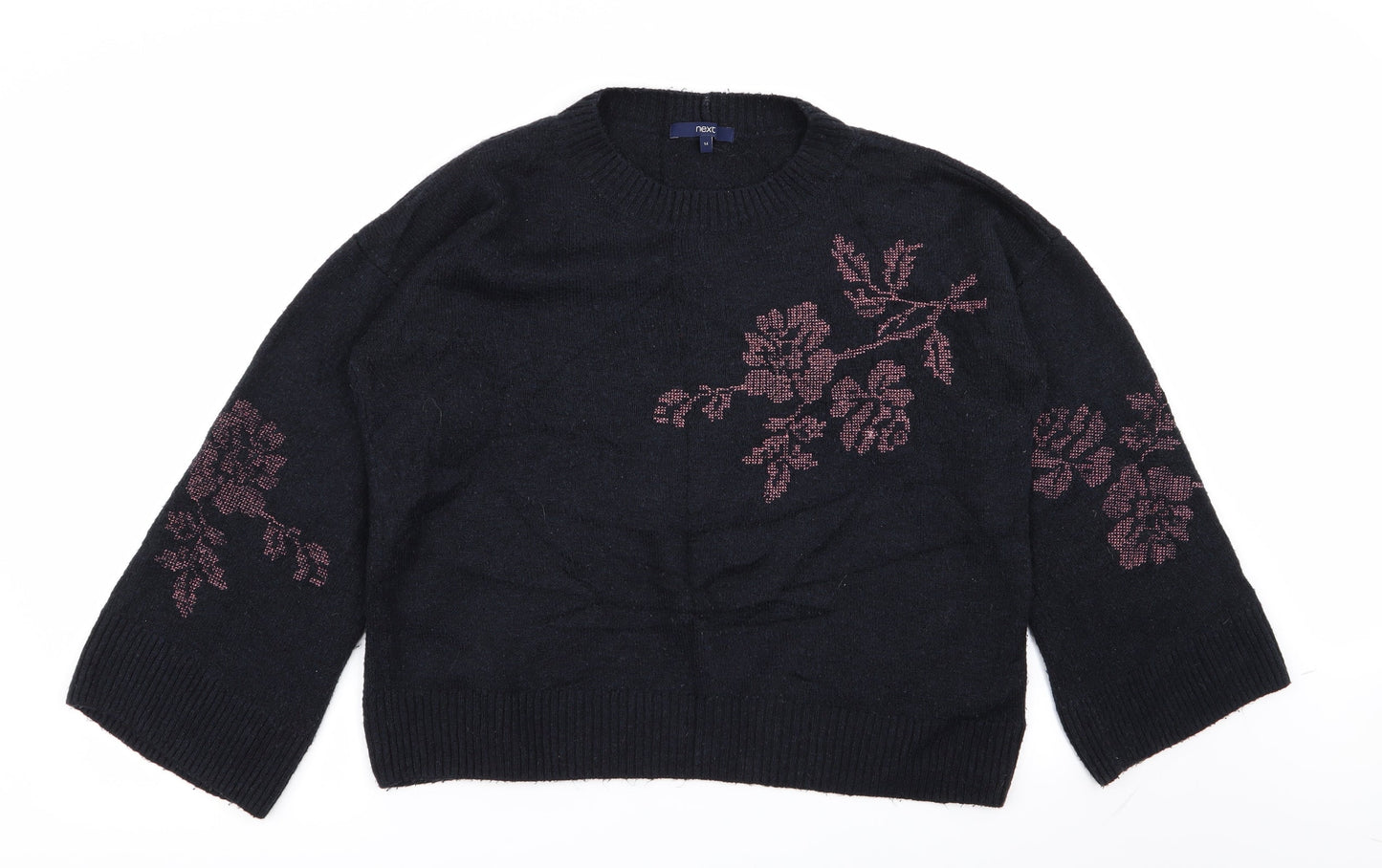 NEXT Womens Blue Floral  Pullover Jumper Size 14