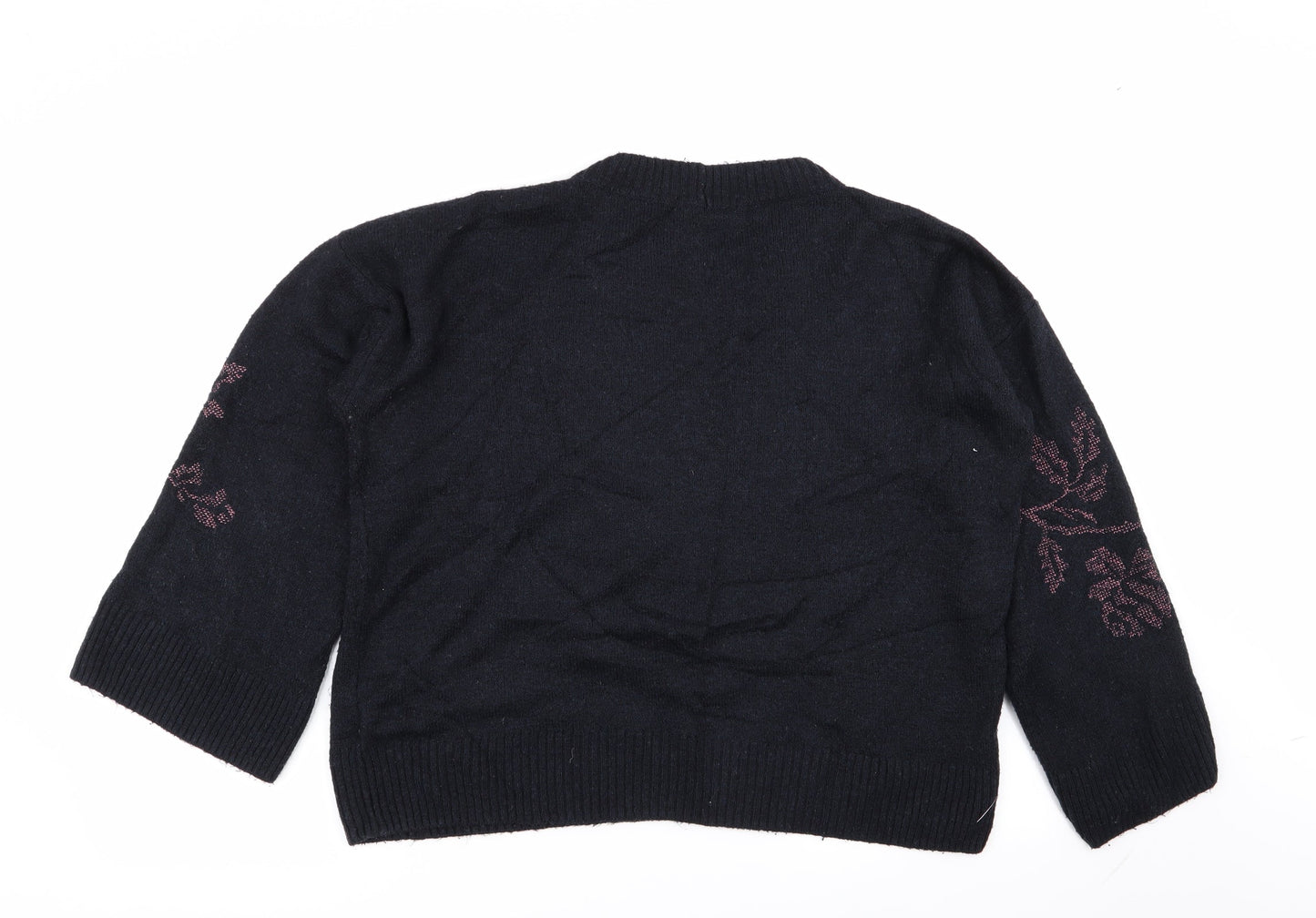 NEXT Womens Blue Floral  Pullover Jumper Size 14