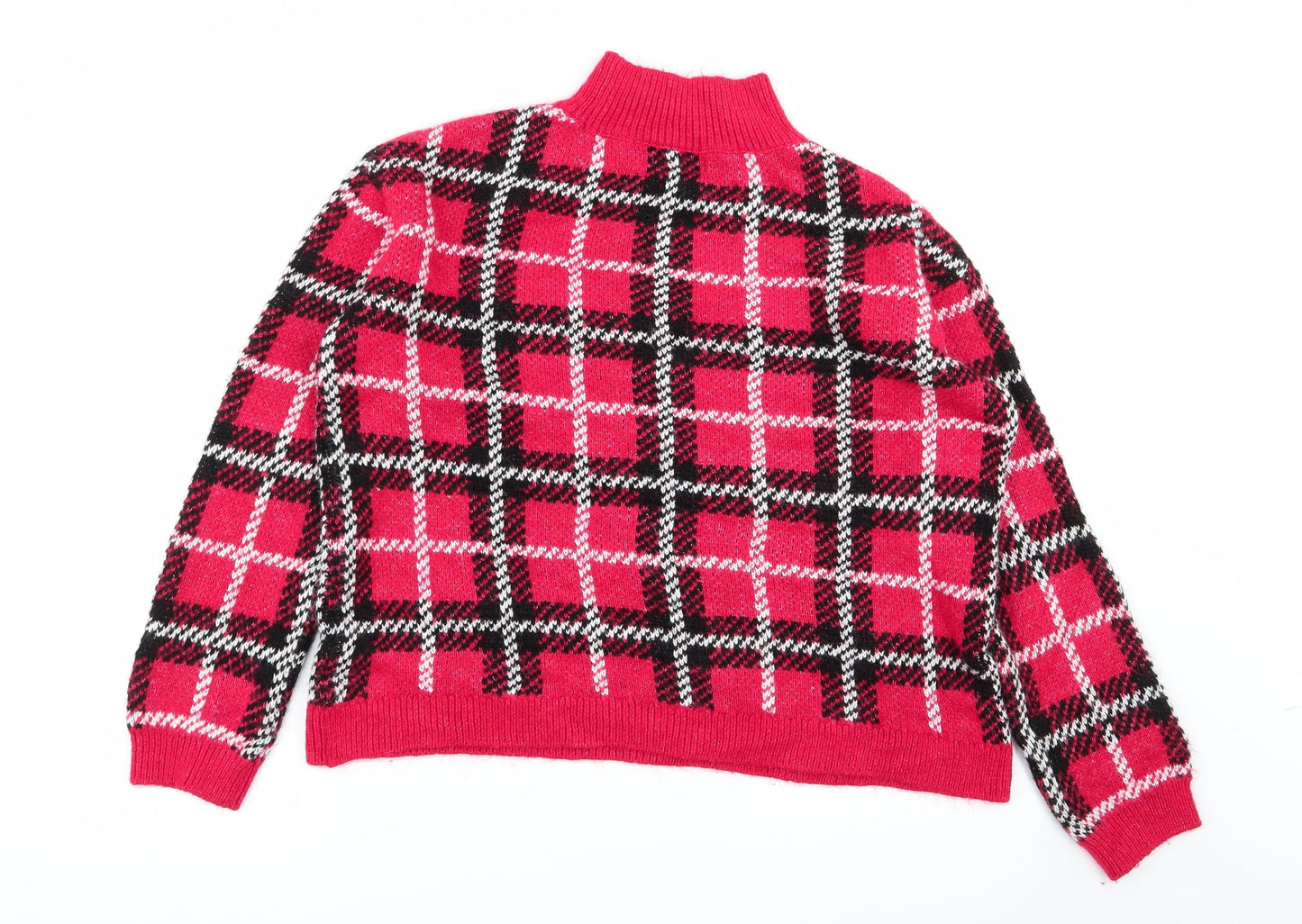Papaya Womens Multicoloured Check  Pullover Jumper Size M