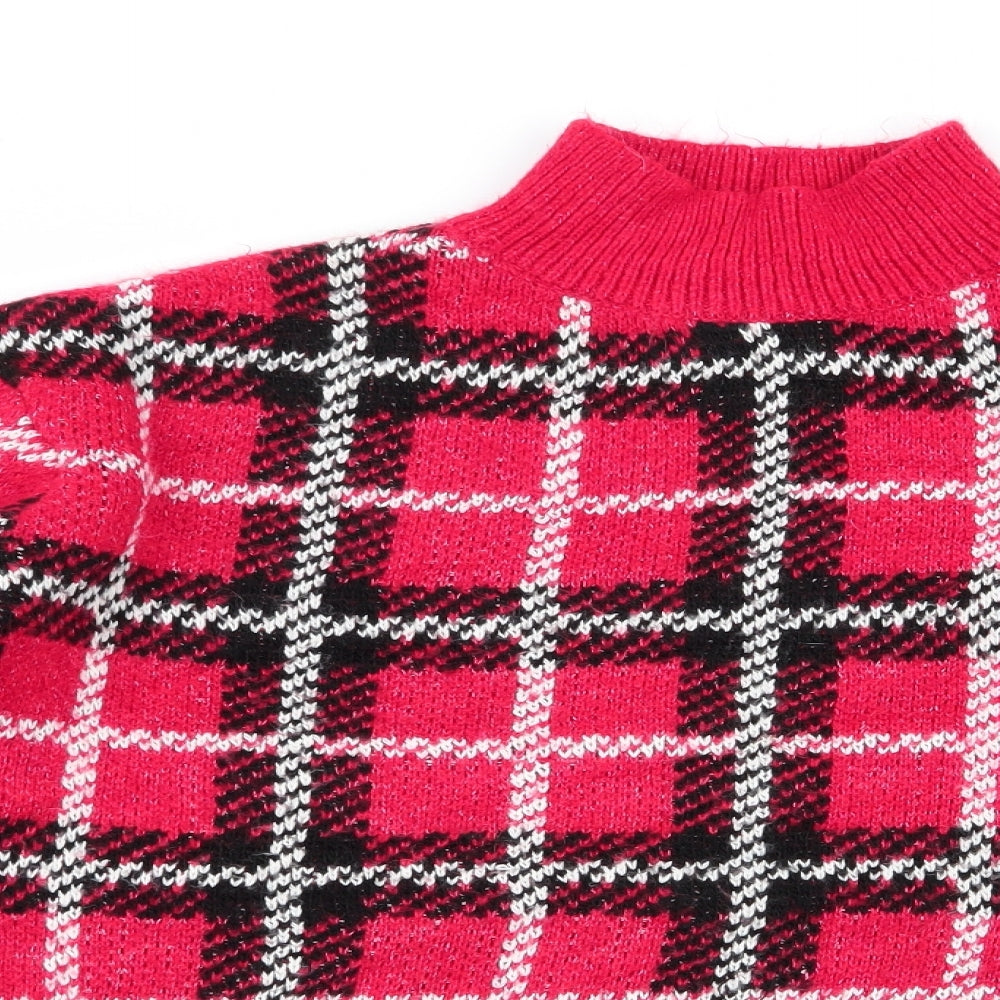 Papaya Womens Multicoloured Check  Pullover Jumper Size M