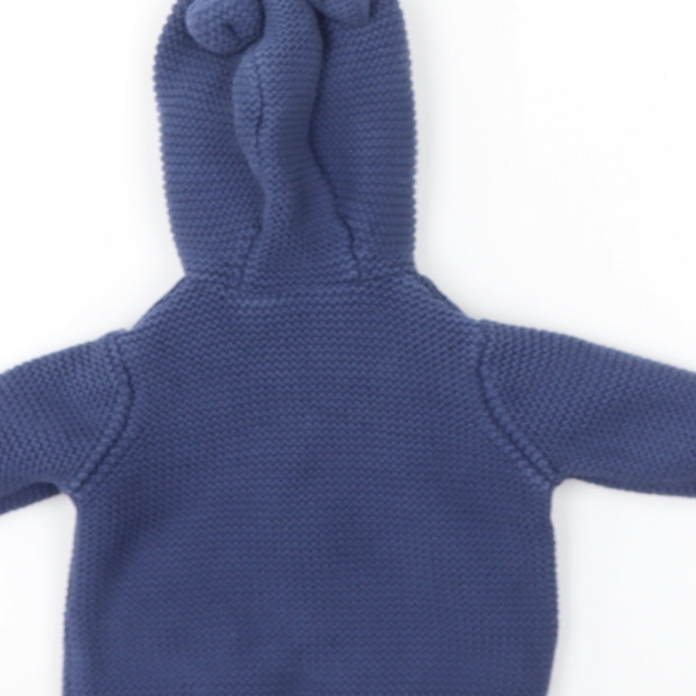 M&S Boys Blue   Basic Jacket Coatigan Size 3-6 Months
