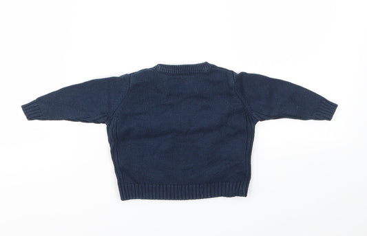 M Boys Blue   Pullover Jumper Size 3-6 Months